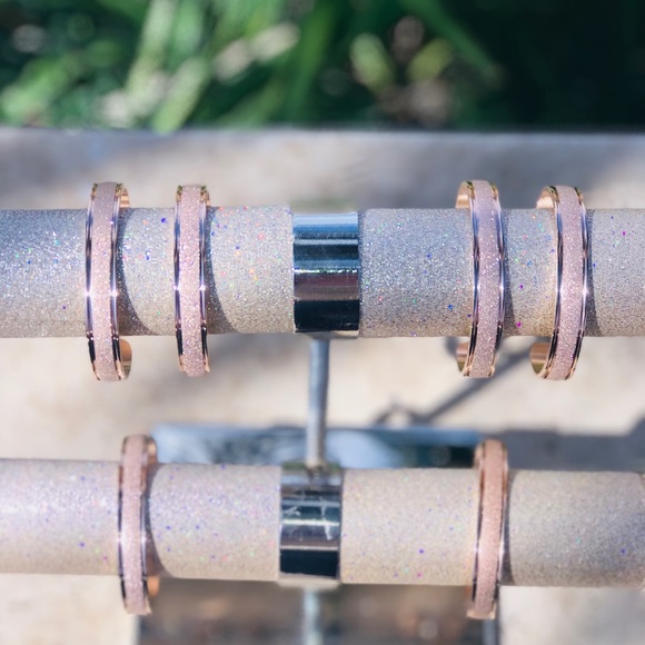 Rose Gold Mosaic Simple Style Cuff Bracelet Bangle - Picture 3 of 7